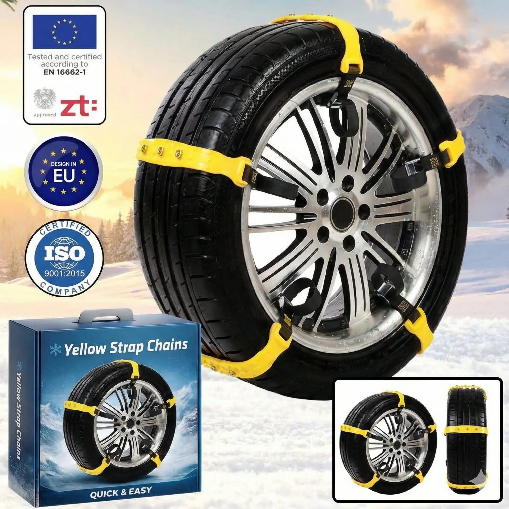 FrostGrip Pro — łańcuchy śniegowe antypoślizgowe